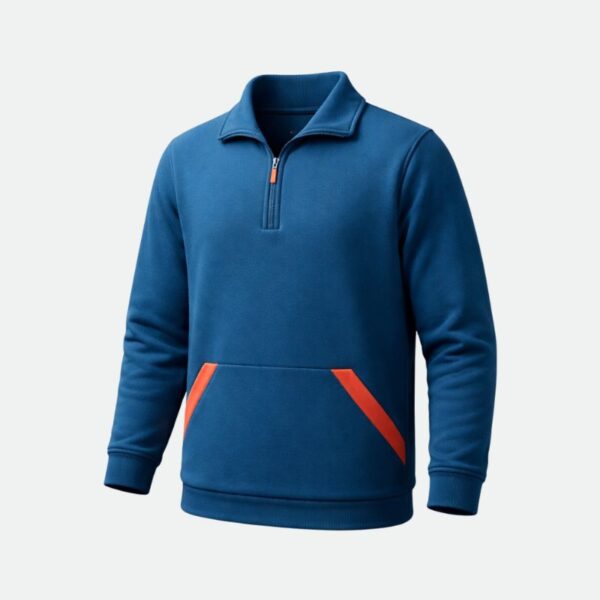 Polera de Franela con Cremallera en el Pecho